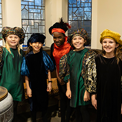 Group of students in costume. Links to Gifts That Pay You Income